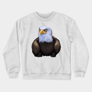 Cute Bald Eagle Drawing Crewneck Sweatshirt